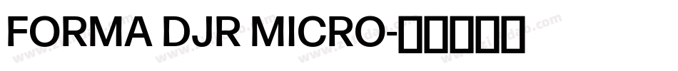 FORMA DJR MICRO字体转换